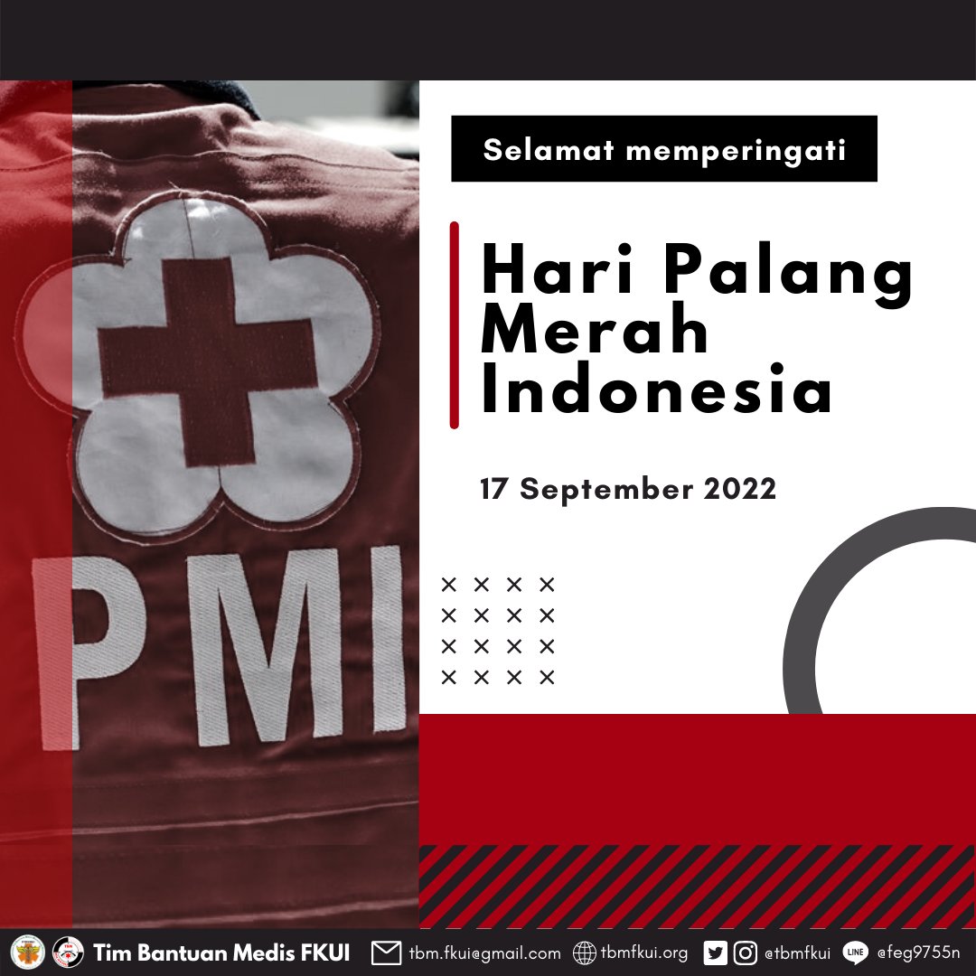 [HARI PALANG MERAH INDONESIA]

Hari Palang Merah Indonesia diperingati setiap tanggal 17 Septemeber setelah didirikan pada tahun 1945 lalu oleh Bapak Drs. Mohammad Hatta dan menjadikan Beliau sebagai ketua pertama PMI.

#TBMFKUI⁠
#TangguhBeraniMandiri⁠
#TogetherBringsMore