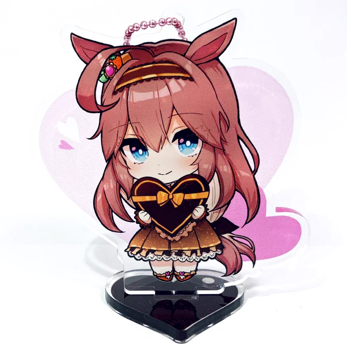ミホノブルボンのアクスタ再版に合わせてライスのアクスタも作りましたハロウィンのお供にどうぞURLはこちら→ 写真よりもイラストの方がどちらかというと色味が近いです〜写真撮るの下手ですみません(>人<;)) 