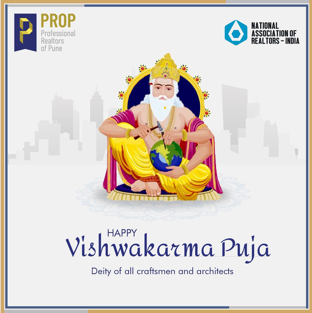 realtors_of's tweet photo. Deity of all craftsmen and architects
Happy Vishwakarma Puja 

#craftsmen #architect #vishwakarmapuja #vishwakarma #vishwakarma_puja #PROPAssociation #PROPWA #NARINDIA #growbusiness #propmember #Professionalrealtorsofpunewelfareassociation #propsilvermembership #togetherwecangrow https://t.co/SzXnVEfNAu