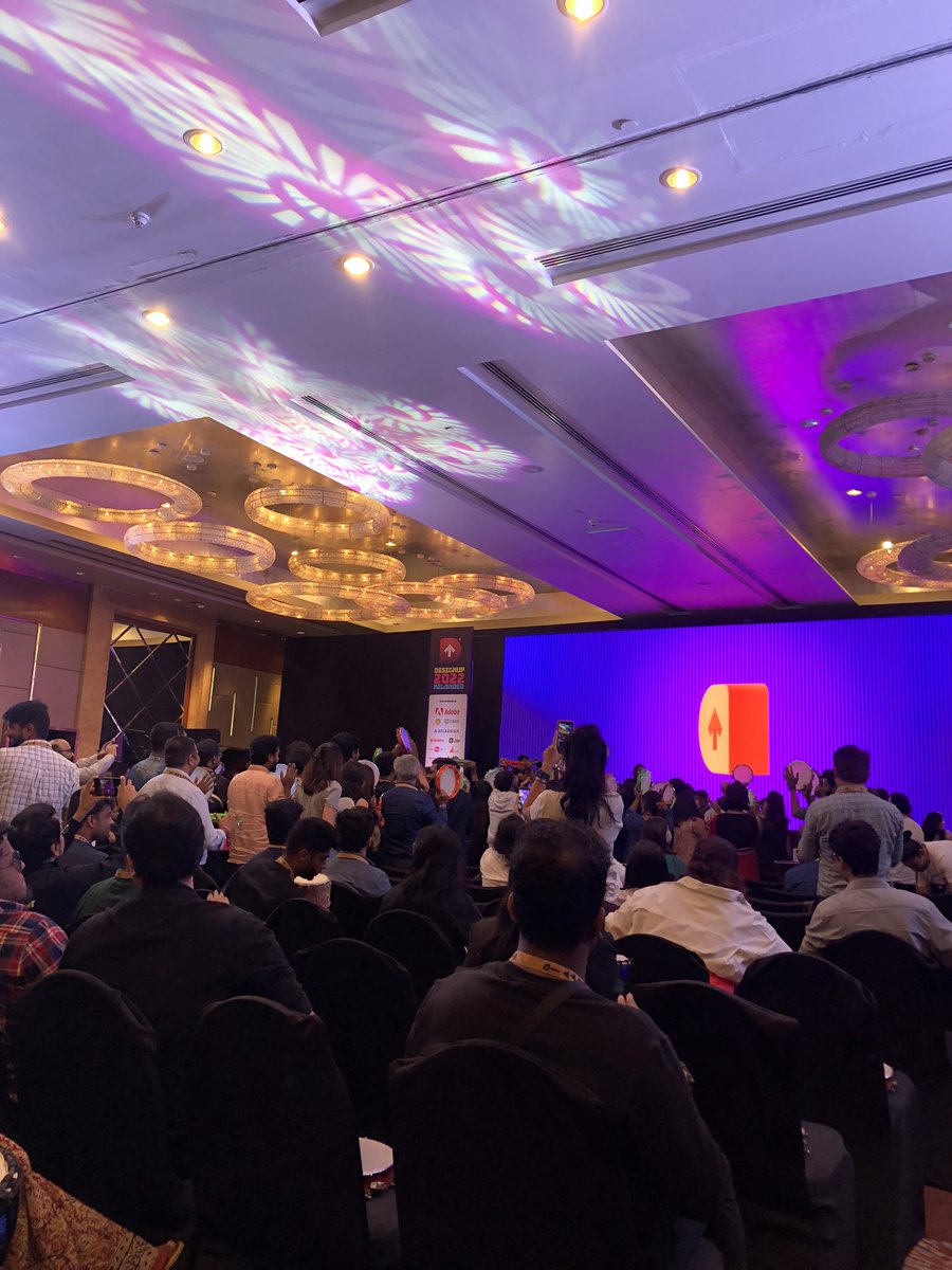 bethmaryjohn's tweet photo. Okay, the energy is crazy out here. But I guess that’s a good problem to have. Please come say hi if you’re around. :)

A little too attached to my drum already 🥁🪘

#GreatIndianWedding? #DesignUp2022 https://t.co/hAcu10qd28