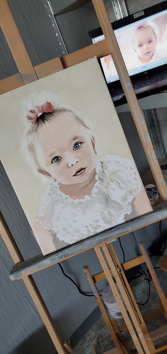 mimibogdanova's tweet photo. New portrait ❤
#portrait #acrylic #painting #oncanvas #professional #artwork #art #portraitfromphoto #babygirl https://t.co/jn1RXAWoAO