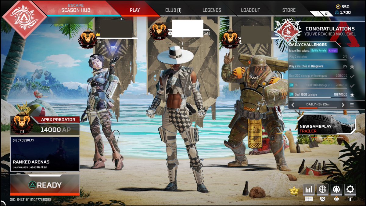 z__RPR's tweet photo. DM for boosting 
MY STATS
BR:S9-13 MASTERS S14 CURRENT PRED
ARENAS:S11-14 PRED
PS&amp;XBOX ACCEPT
#Apex #ApexLegends #Apexboosting https://t.co/lscIGhkOVw