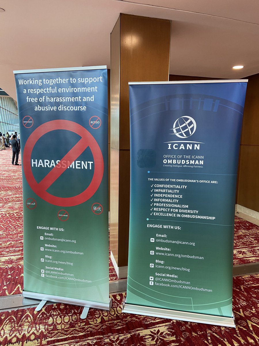Working together to support a respectful environment free of harassment and abusive discourse at #ICANN75 and always. Stay safe and #BeKind