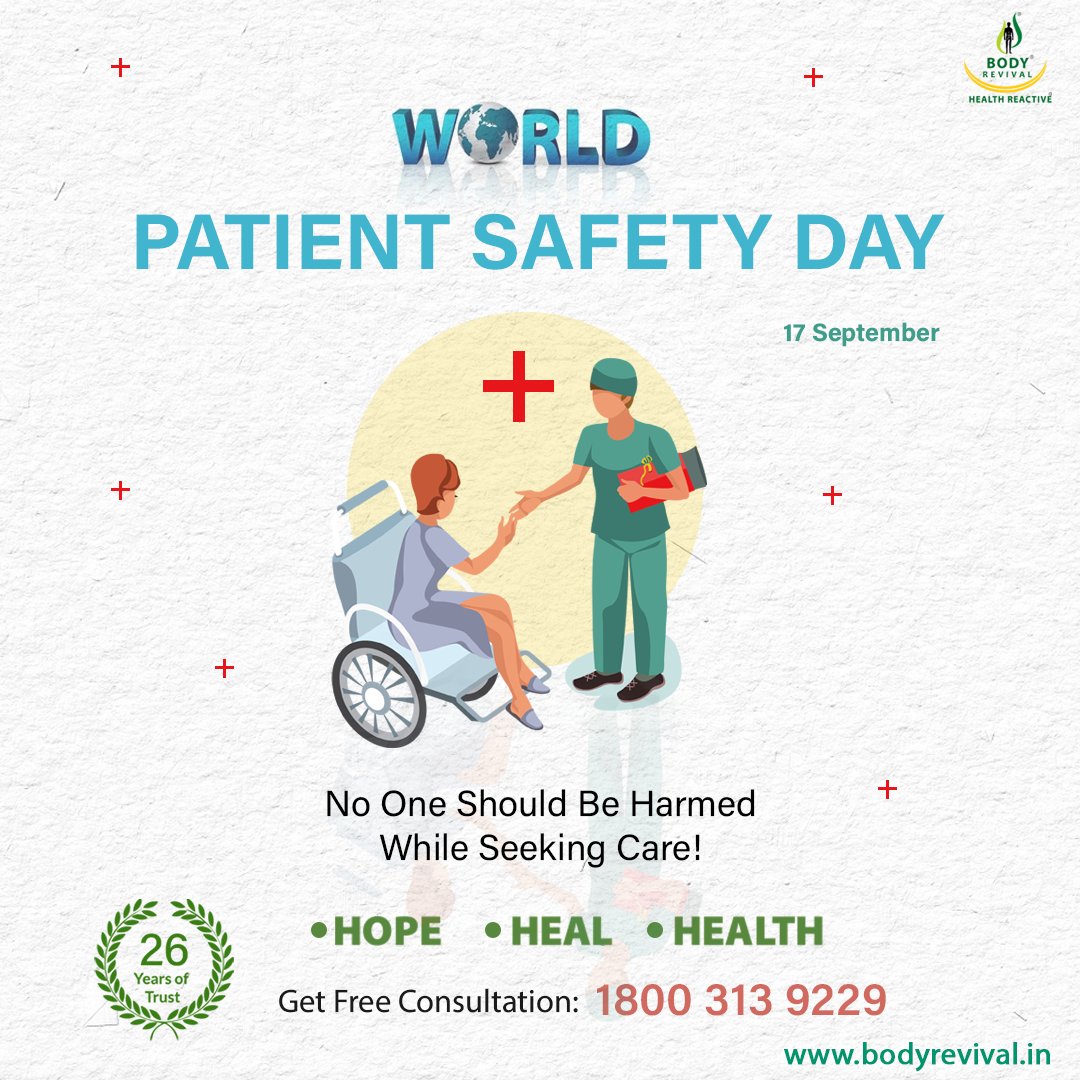bodyrevival3's tweet photo. World Patient Safety Day is a day to raise awareness about patient safety. After all, a ptient goes to the doctor to get best possible care while trusting them fully.
.
.
.
.#WorldPatientSafetyDay2022 #Cancer #Ayurveda #hope #bodyrevival #healthcare https://t.co/02wlQSDDzl