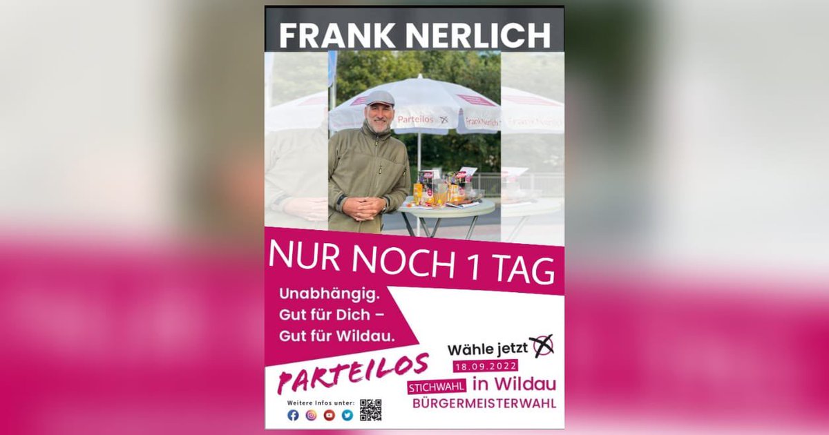 Sonntag ist Bürgermeisterwahl. Wählen gehen ist erste Bürgerspflicht.