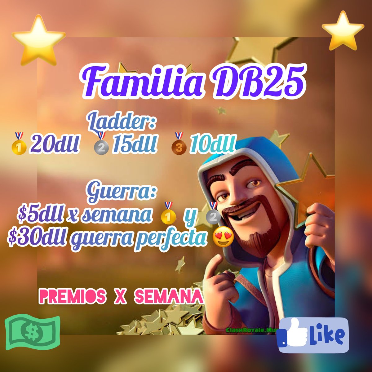 Únete a esta hermosa familia 🥰
PREMIOS ACTUALIZADOS de esta temporada 🙌
💙Torneos todos los lunes por pass Royale ❣️❣️
#ClashRoyale #Supercell <a href="/DARKBROTHERS251/">DARKBROTHERS 25</a>