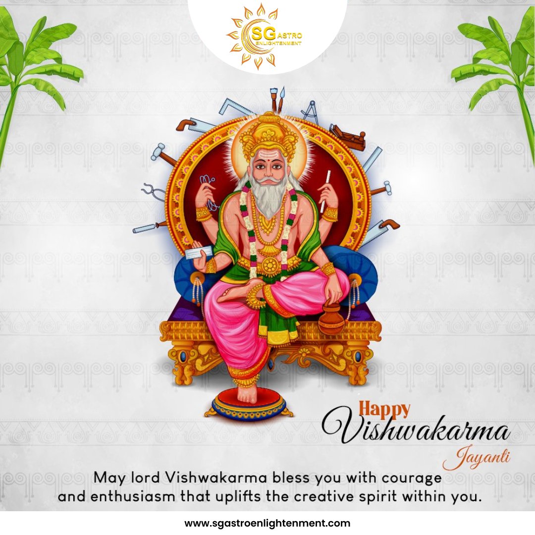 Sg__Astro's tweet photo. Today is the day to pray to the creator of tools and machines and to seek his blessings for a progressive and prosperous life. Warm wishes on Vishwakarma Puja.

#SgAstroEnlightenment #HappyViswakarmaPuja #Astrology https://t.co/ERub3osTvX