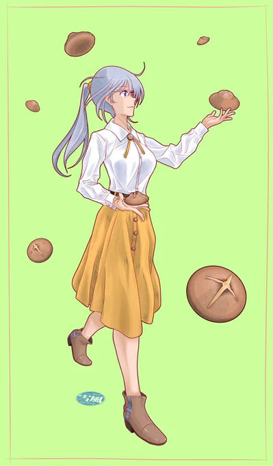 秋になり日本へと渡ってきた野性の甘食と仲良くなった女の子。 