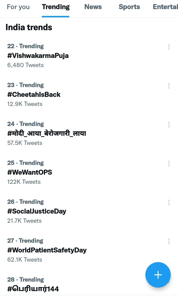@TweetDeck #WeWantOPS  <a href="/Twitter/">Twitter</a>India @Twitter @TwitterAPI
Why it's happening?? With 122k tweets  #WeWantOPS is at 25 place and others with lower number of  tweets running in front.....do the needful