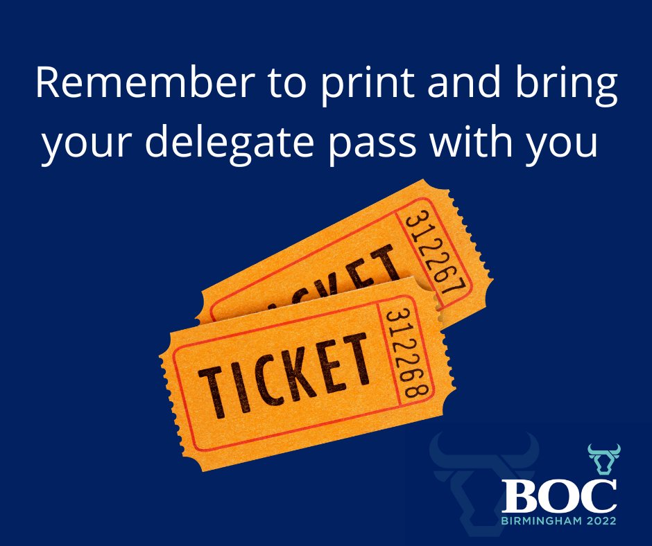 BOSbraces's tweet image. It is VERY IMPORTANT that you bring your printed PDF badge with you for scanning on arrival at the venue.

To access your badge, you simply need to visit boc-birmingham-2022.reg.buzz scrolling down and then clicking on ‘Login to your registration’.