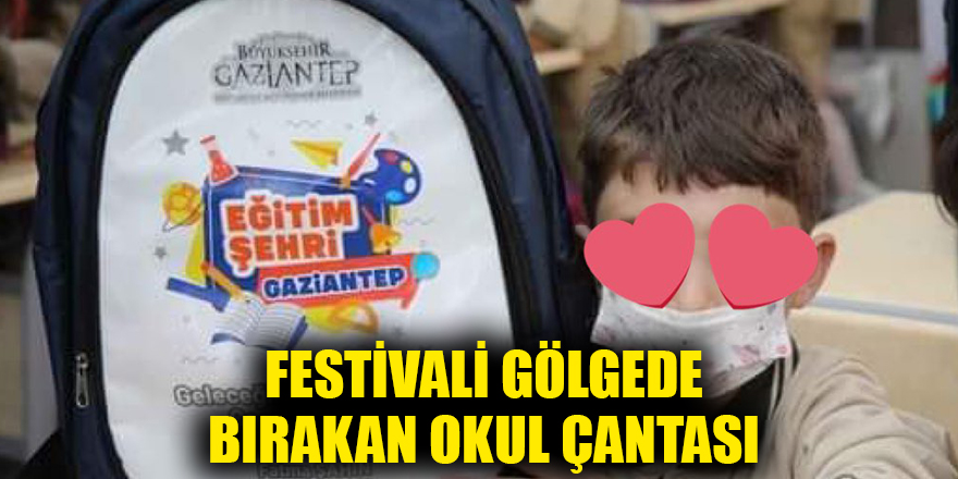 Festivali gölgede  bırakan okul çantası gaziantep27.net/festivali-golg…

<a href="/GaziantepBeld/">Gaziantep Büyükşehir</a> 
#gaziantep #gaziantep27