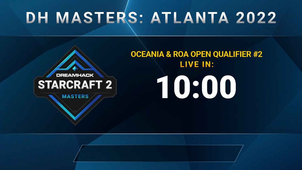( * )< We're live with <a href="/DreamHackSC2/">DreamHack StarCraft</a> Masters: Atlanta 2022 - Oceania &amp; RoA Open Qualifier #2! <a href="/ESLSC2/">ESL StarCraft II</a> #ESLProTour #SC2

Casted by <a href="/Light_VIP/">Lloyd Sanchez</a> &amp; <a href="/EmporerYakuzaku/">Dylan Tay</a>

Brackets: play.eslgaming.com/starcraft/glob…

🦆 Live now at twitch.tv/CranKy_Ducklin…