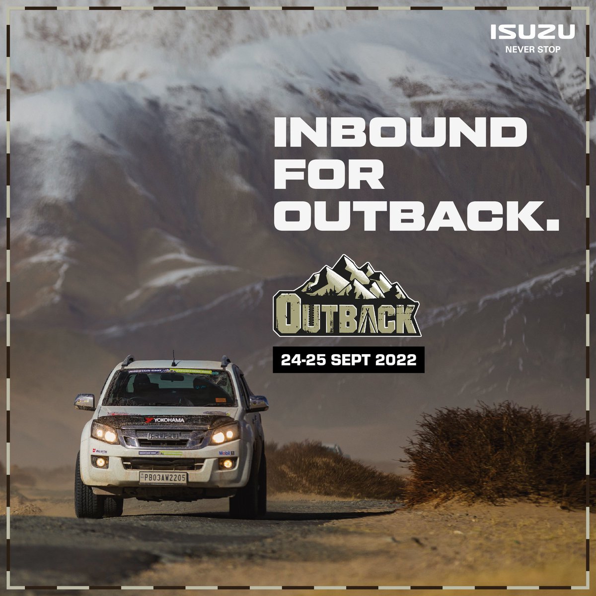 IsuzuIndia's tweet photo. The Outback Festival is all set to be the highest music and adventure festival in India, and we’re official sponsors! #GetBackOut with Isuzu.
Passes out now on https://t.co/iUyW1jey8h
#TheOutbackFestival #GetBackOut #Outback22 #IsuzuIndia #Isuzu #IsuzuNeverStop #Leh #Adventure https://t.co/B6qFy6R4CD