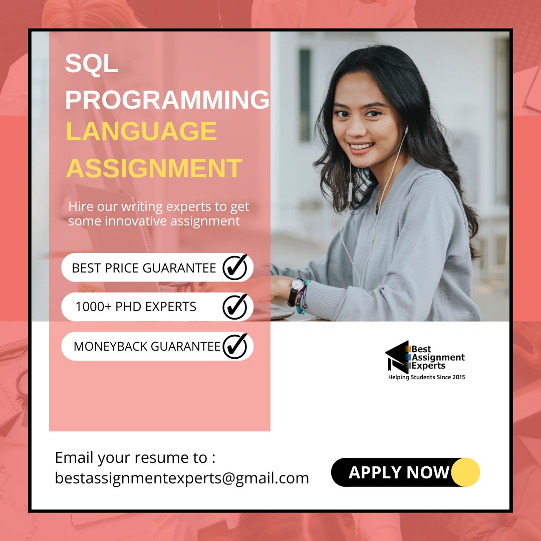 Estella79020908's tweet image. If you are unable to understand the language properly but have to submit a top-class #SQL assignment, Get #SQLAssignments help instantly, only at the Best Assignment Experts. Book your order now!
#sqlhelp #Assignmenthelp
Order online- @best_experts