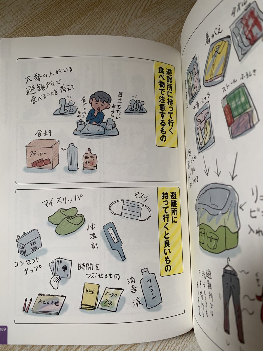 避難所では、すぐに炊き出しやお弁当が出ません。避難所は、地域住民が運営します。なので基本的にはお客さんはいません。
#マンガ防災図鑑 