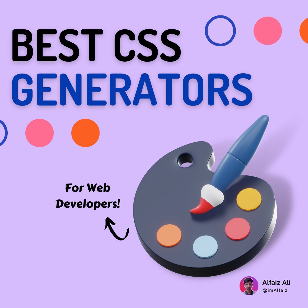 AlfaizAliX's tweet image. If you are a frontend developer, these CSS generators can save you a lot of time ⌛
A Thread 🧵👇