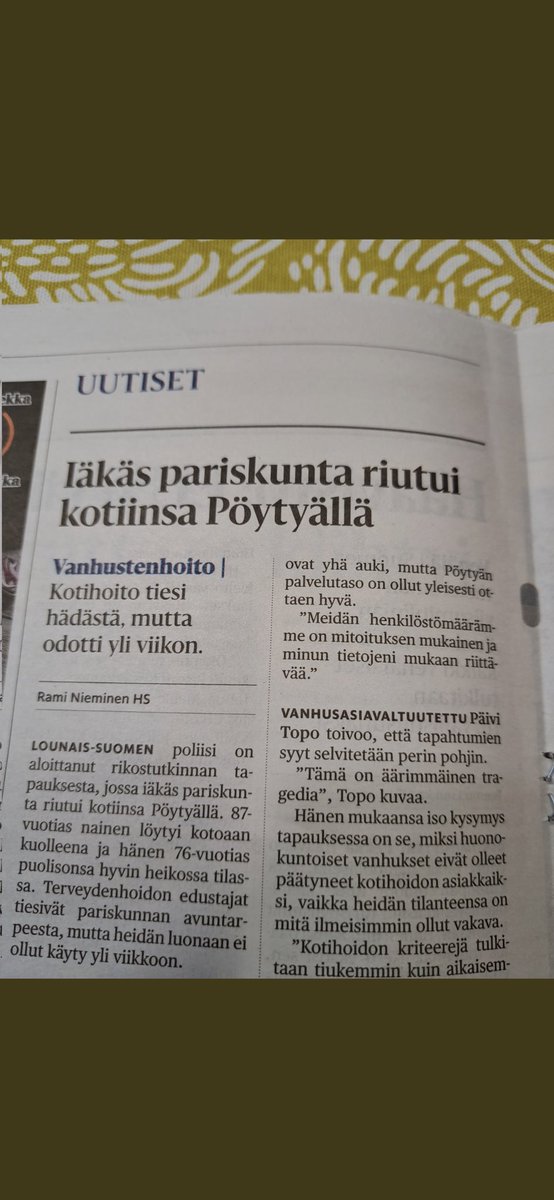 Miten tällainen voi olla mahdollista Suomessa? Aivan kamalaa.