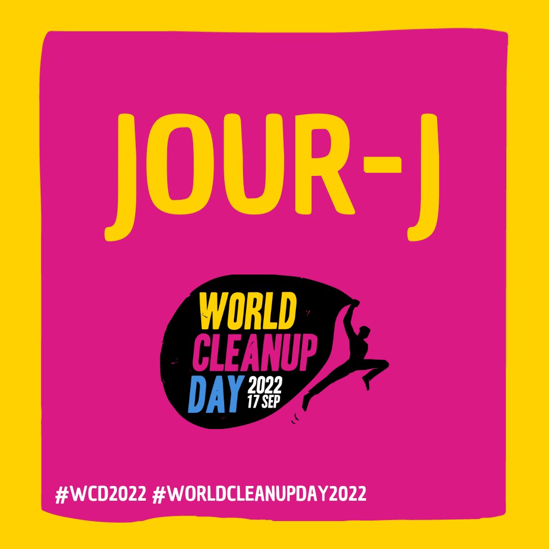 On y est ! Le #worldcleanupday2022, c'est MAINTENANT ! 👊🌱 Aujourd'hui, on compte sur vous pour collecter un max de déchets, échanger avec les autres cleaners, sensibiliser les passants et surtout, passer un bon moment !
📢 Bon #worldcleanupday à tous ! #WCUD2022 #WCD2022
