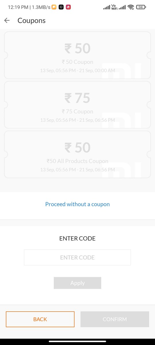 SRohan_10's tweet photo. @RedmiIndia @RedmiSupportIN @XiaomiIndia @MiIndiaSupport
Team I'm not able to apply the coupon on the mentioned minimum transaction value amount. Request a quick resolution to it. https://t.co/9v4BVkPcIg