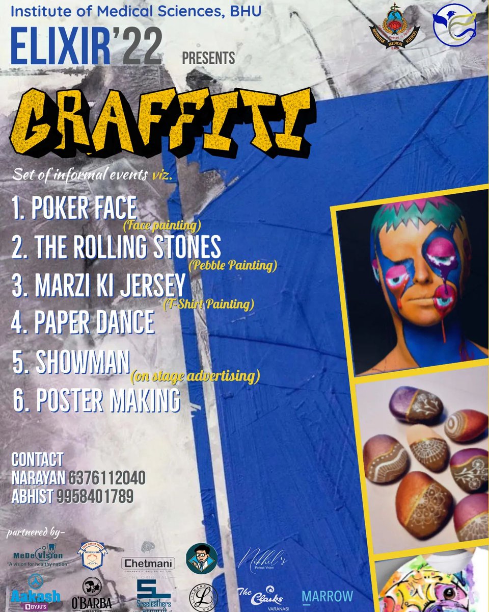 ImsElixir's tweet photo. Let your imaginations go wild,
For it's time to paint outside the lines.

To Put your wildest imaginations into  action,
*ELIXIR'22*  brings to you *GRAFFITI* ,the informal session. https://t.co/SAqEUdXUbL