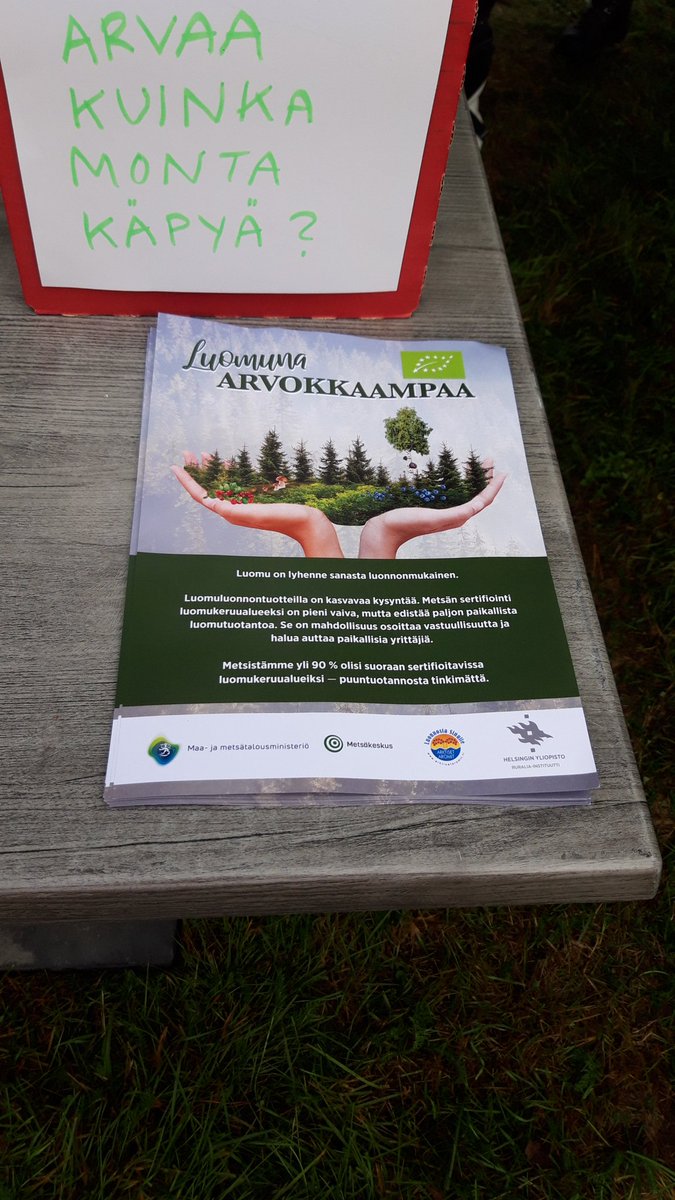Luomua metsäluonnosta mukana tänään klo 9-15 järjestettävässä Monimuotoinen metsäni -tapahtumassa Espoon Luukissa!

Tervetuloa keskustelemaan luomukeruualueista

#metsäkeskus #luomu #luomukeruu