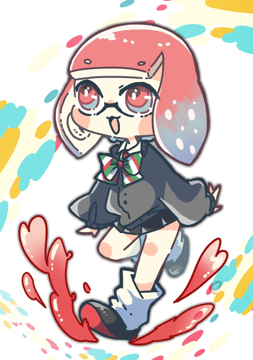 インクリング ,イカガール(スプラトゥーン) 「」|おやすみまくらのイラスト