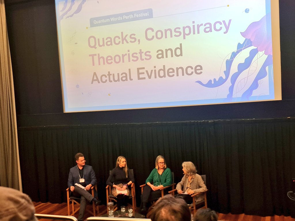 natashamitchell's tweet photo. Quacks, C*nspiracy Theorists, and Actual Evidence at
#QuantumWords Perth #qwp22
@PetraTschakert @janemccredie @Eleytherius @DaveAllanPetale
The chasm between truth and belief...
https://t.co/pXEsbgIYMa https://t.co/aM9symyFfn