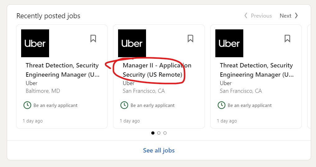 haxor31337's tweet photo. Seems someone get fired? 🥲
I feel bad weekend for Uber Blueteam ☹️ https://t.co/PgSGObhIm5