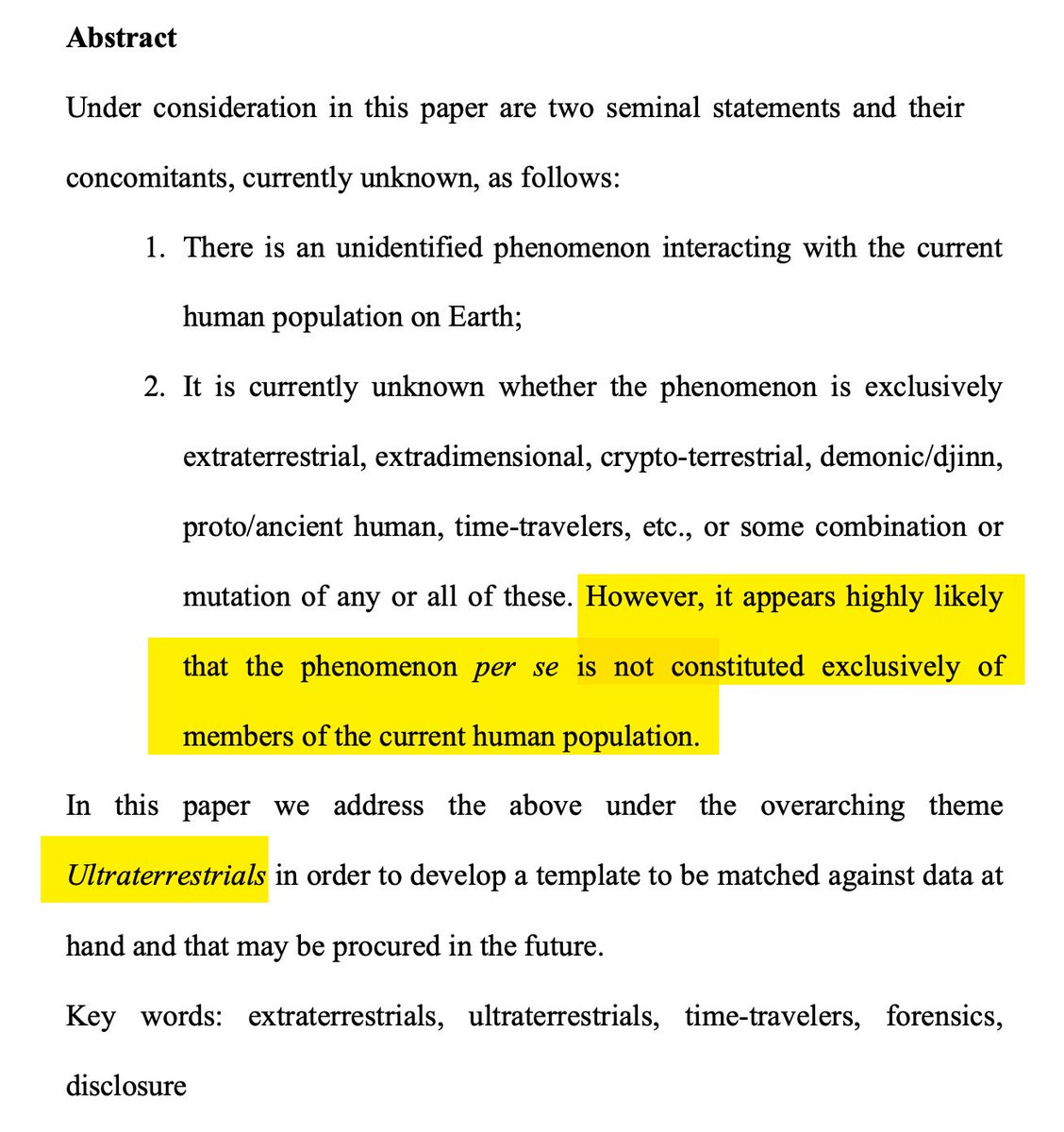 planethunter56's tweet photo. This is from #HalPuthoff's paper on the #Ultraterrestrial hypothesis in the #JournalOfCosmology of all places. WOW. The phenomenon of the #Others cannot be contained in a silo.
#MacTonnies #CTH #UTH #Puthoff #Semivan #ufotwitter #uaptwitter https://t.co/vyA9J23pWE