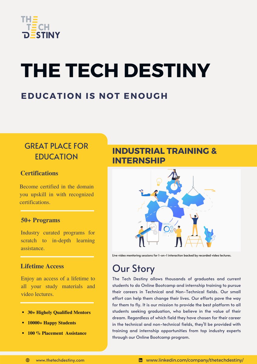 TheTechDestiny's tweet photo. Let's start your education with #TheTechDestiny.
Learn new skills, deepen existing passions, and let your imagination run wild. What you discover may surprise and inspire you.
To Learn More please visit: https://t.co/Nxn4Sbn47Q
#Thetechdestiny #education #education https://t.co/aFUEVPcArZ