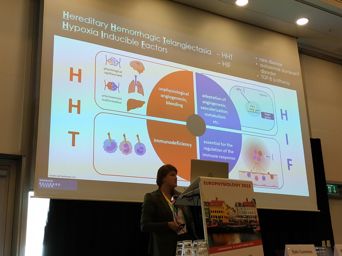 JaegersJoh's tweet photo. Hereditary Hemorrhagic Telangietasia #HHT patients show decreased HIF1alpha #HIF expression! Great presentation by @AnnaWrobeln at the #Europhysiology2022 in #Copenhagen! https://t.co/RWoTnPFiPd