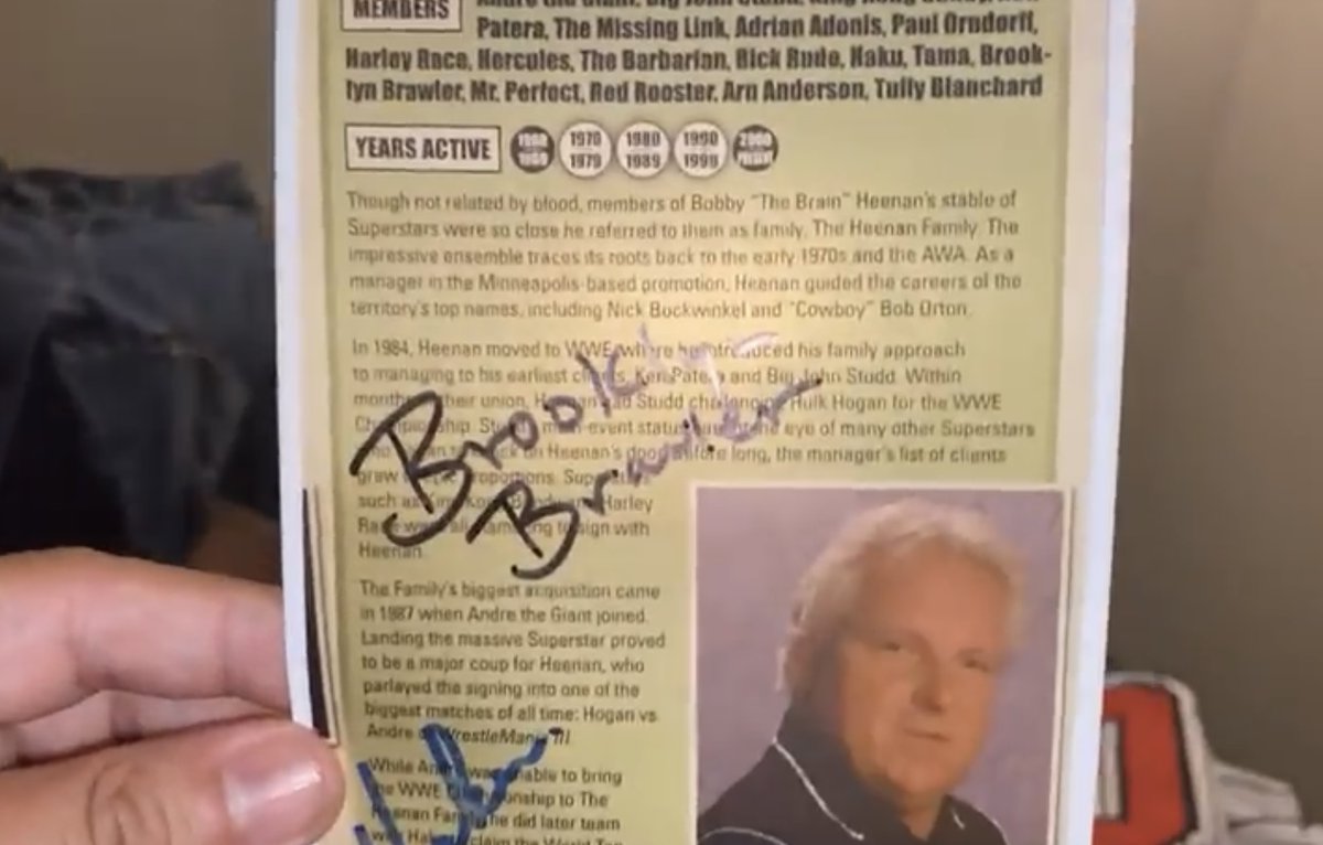 chrislandroche's tweet photo. BROOKLYN BRAWLER WWF LEGEND
CAPTAINS CORNER LIVE VIRTUAL SIGNING 9/16/22
@CaptinsCorner #captainscorner #brookylnbrawler #bobbyheenan #wwf #wwe #wcw #kimchea #mvp #wrestler #NY #prowrestling #livevirtual https://t.co/blwoMIxcBA