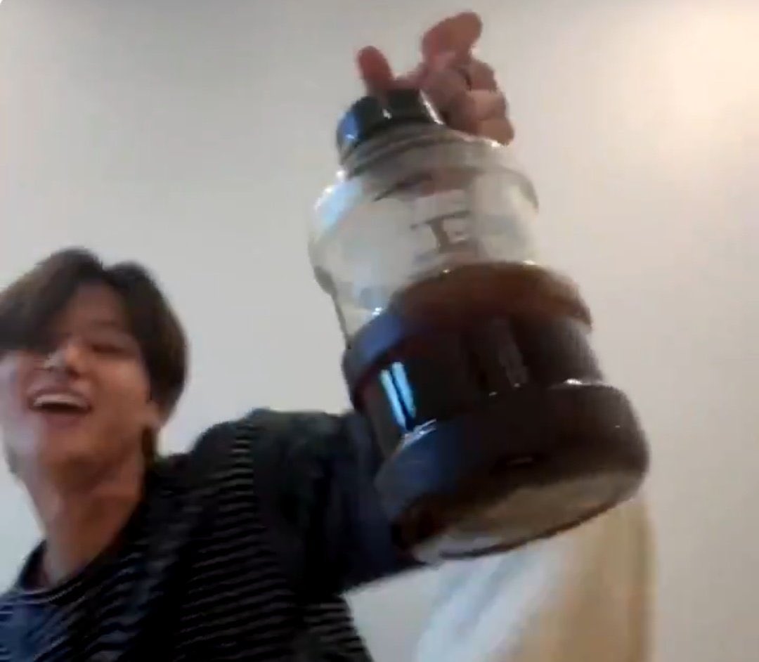 luvsiikmimi's tweet photo. thinking about that time wooyoung drank 1 gallon of coffee https://t.co/NFqIGfFF1K