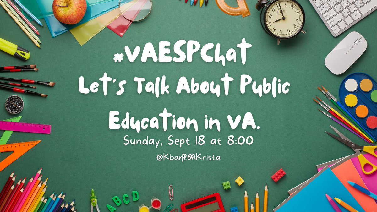 Dr. Andrew Buchheit (@andrewbuchheit) on Twitter photo #VAESPChat is back this Sunday, September 18, 2022 at 8PM EST with <a href="/theVAESP/">VAESP</a> , Executive Director, <a href="/KbartonKrista/">Krista Barton Arnold</a> <a href="/tweetnprincipal/">Principal Womack</a> <a href="/jmatherly/">John Matherly</a> <a href="/CongerCasey/">Casey Conger</a> @LIBPrincipal <a href="/SamanthaReed084/">Samantha Reed</a> <a href="/egoodman1215/">Dr. Eric Goodman</a> <a href="/VictorLeonPowe1/">Victor Leon Powell</a> @dcpsmoss <a href="/Deborah68291652/">Dr. Deborah Hamilton Frazier</a> <a href="/jamilljones1/">jamill jones</a> <a href="/GinnyGills/">Ginny Gills</a> @_ALarsen #VAESPChat is back this Sunday, September 18, 2022 at 8PM EST with <a href="/theVAESP/">VAESP</a> , Executive Director, <a href="/KbartonKrista/">Krista Barton Arnold</a> <a href="/tweetnprincipal/">Principal Womack</a> <a href="/jmatherly/">John Matherly</a> <a href="/CongerCasey/">Casey Conger</a> @LIBPrincipal <a href="/SamanthaReed084/">Samantha Reed</a> <a href="/egoodman1215/">Dr. Eric Goodman</a> <a href="/VictorLeonPowe1/">Victor Leon Powell</a> @dcpsmoss <a href="/Deborah68291652/">Dr. Deborah Hamilton Frazier</a> <a href="/jamilljones1/">jamill jones</a> <a href="/GinnyGills/">Ginny Gills</a> @_ALarsen