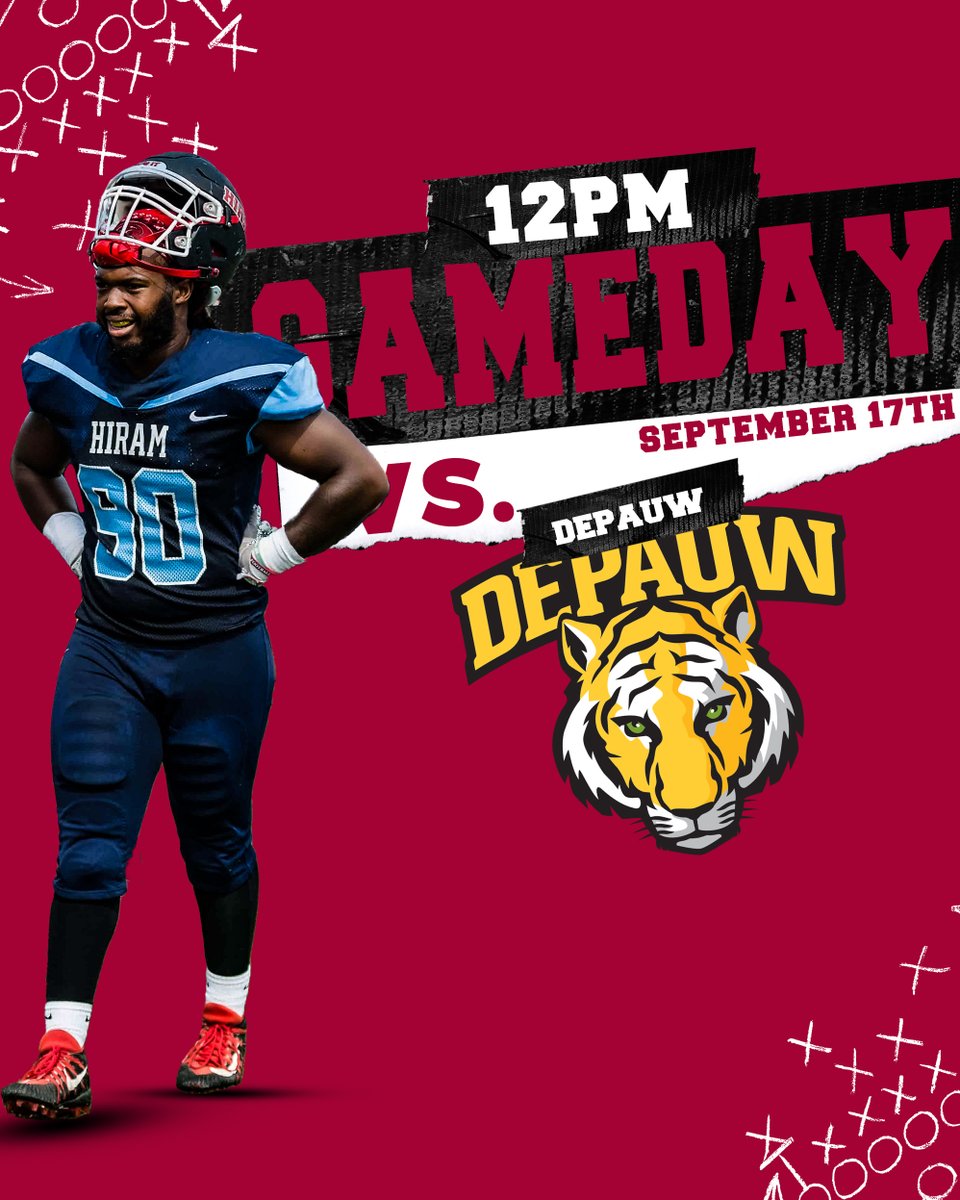 Hiram_Athletics's tweet photo. 🏈 IT’S GAMEDAY ‼️ 🏈

@hiramterriersfootball is home again this weekend in a conference play against the Tigers! 

🆚: DePauw
📍: Charles A. Henry Field
⏰: 12:00 p.m. https://t.co/irDIM89xzm