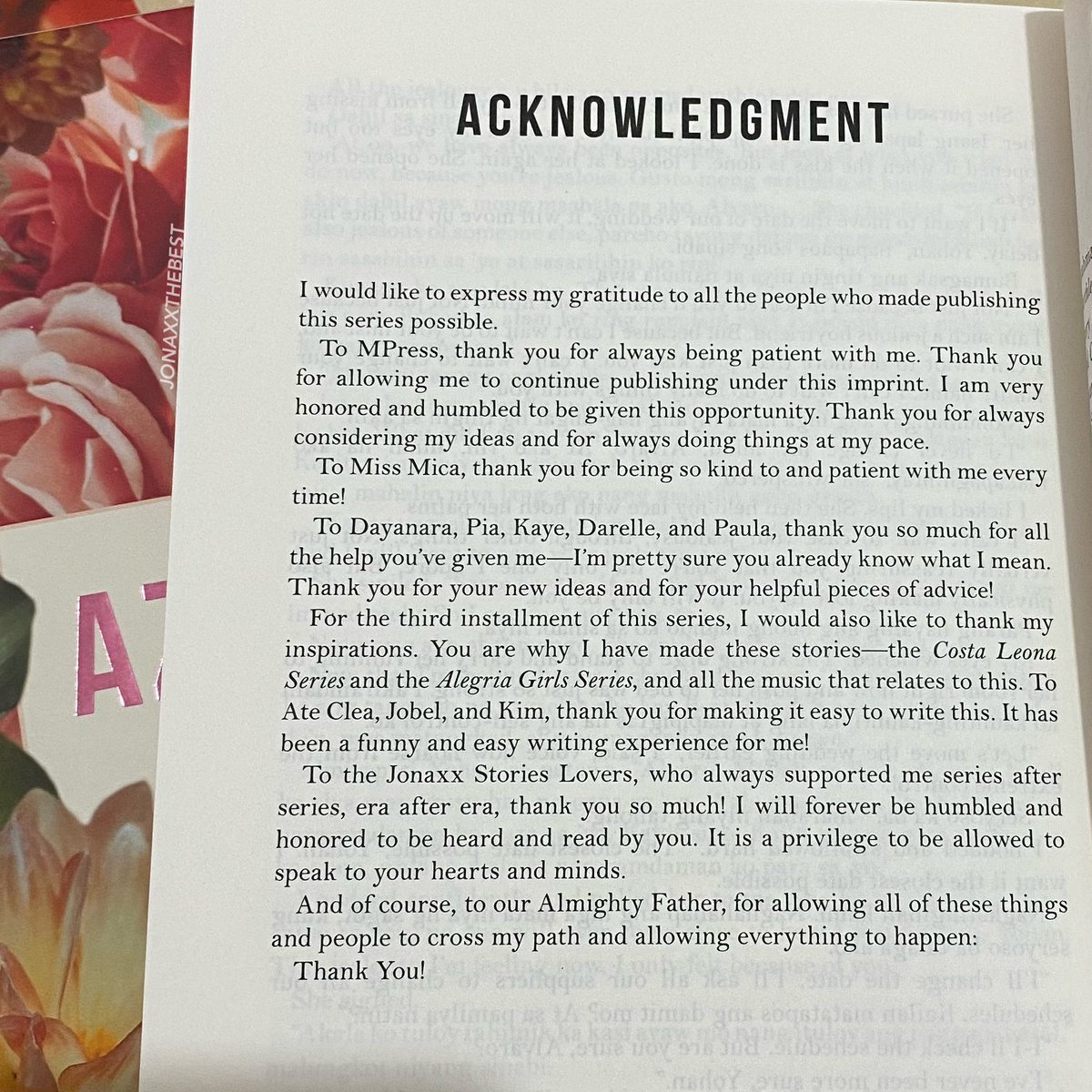 “To the Jonaxx Stories Lovers, who always supported me series after series, era after era, thank you so much! I will forever be humbled and honored to be heard and read by you. It is a privileged to be allowed to speak to your hearts and minds.” - Jonaxx, 2022