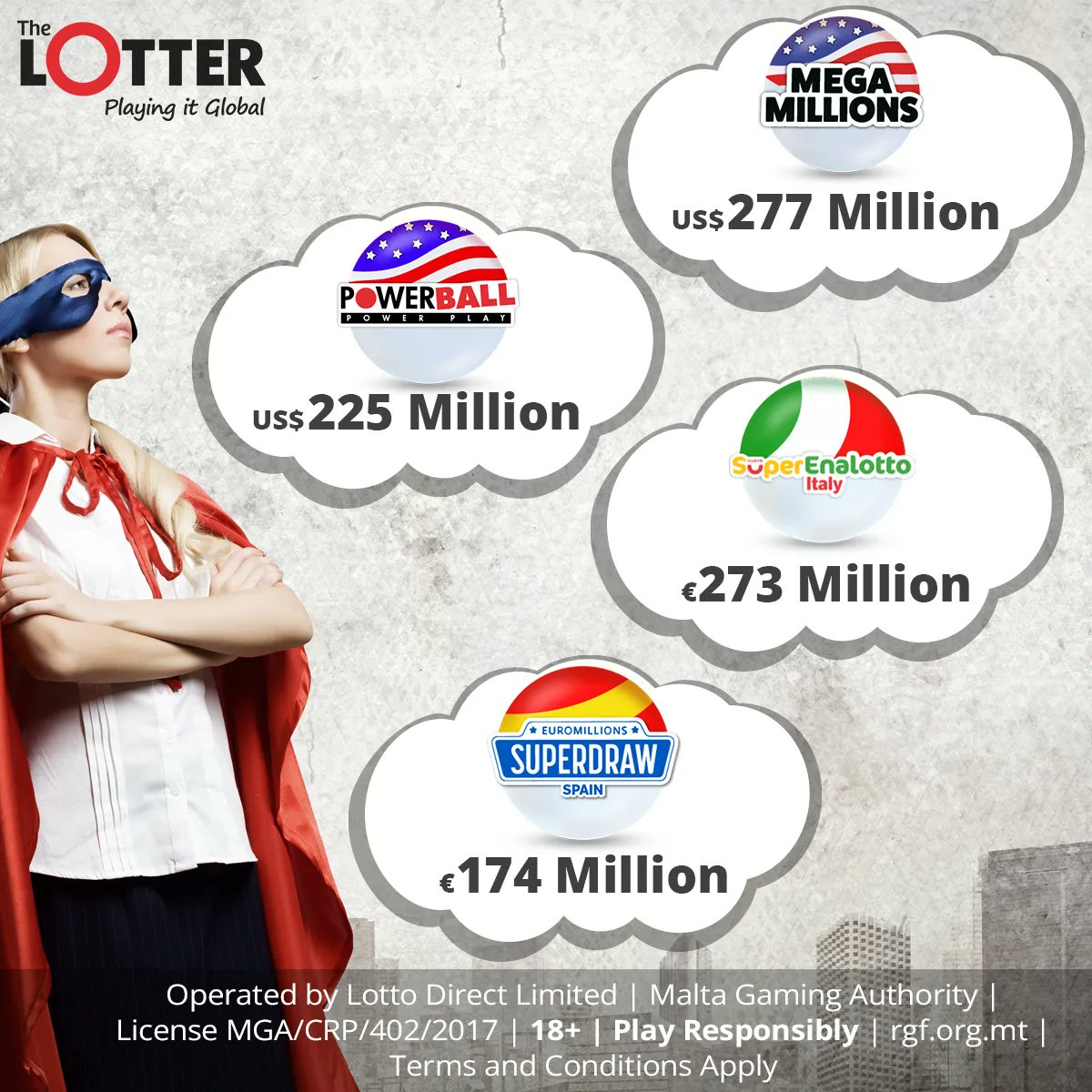 TheLotter's tweet photo. ⚡️Super Lotteries with Super Jackpots!⚡️
https://t.co/sl2AAXqd1F
#Powerball #MegaMillions #giants #BigJackpots #theLotterWinners #PlayBIG #PlayOnlineLotteries #InternationalLotteries #BigWins #BigPrizes #DreamBIG #LuckyWinners #Luck #excitement #SuperHeroes https://t.co/IPC0Ylb8EU