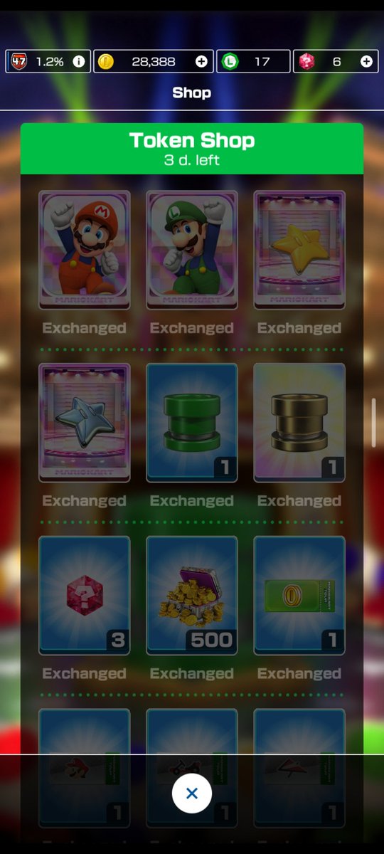 Truepicasso's tweet image. Cleared the board for #teamluigi @mariokarttourEN let's go Luigi's!