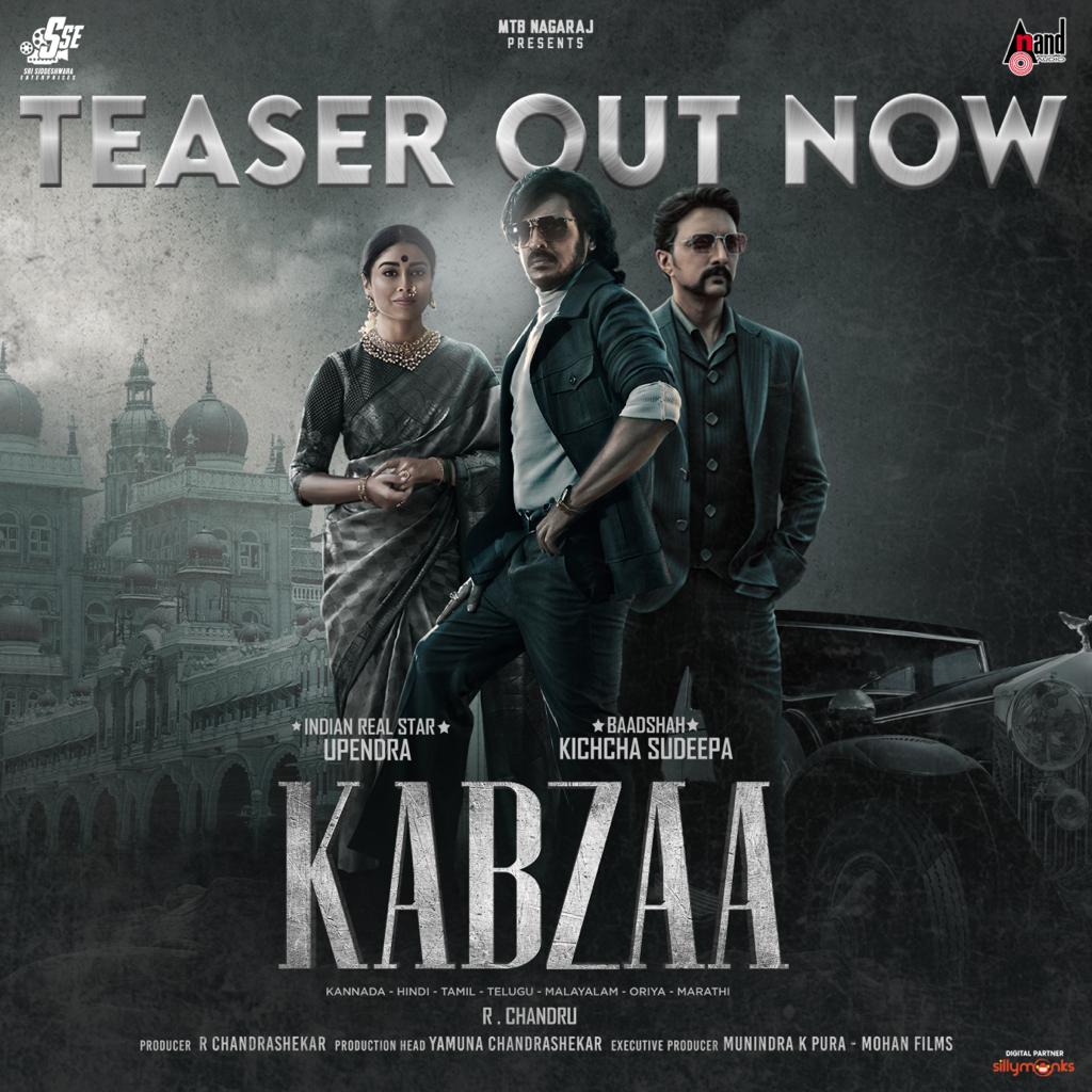 RTKSFAofficial's tweet photo. TEASER OUT NOW****

P://youtube.com/AnandAudio
#Kabzaa @nimmaupendra @KicchaSudeep @rchandru_movies @shriya1109 #KabzaaTeaser #Upendra #KicchaSudeep https://t.co/joW5LYMpJM