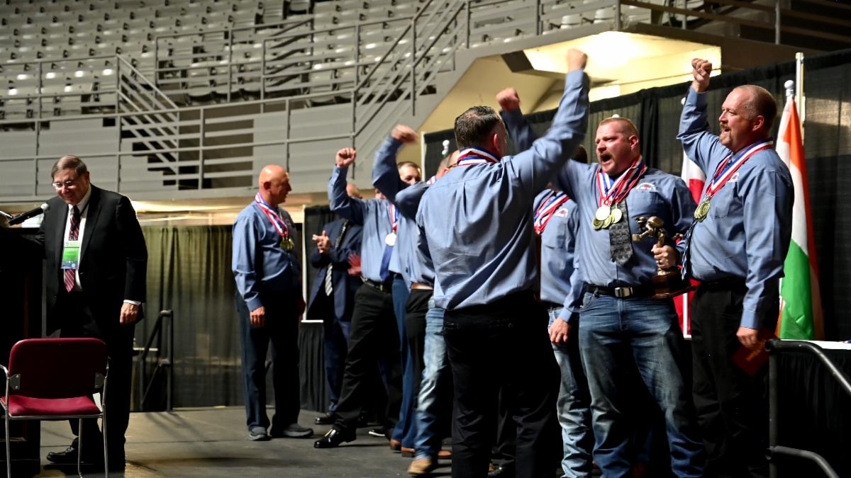IMRBMineRescue's tweet photo. Awards ceremony at the 2022 International Mine Rescue Competition (IMRC 2022).
Overall Champion:
1st: USA - MSHA Mine Emergency Unit
2nd: TBD
3rd: TBD
#IMRC2022 #IMRB #MineRescue #MSHA #Mining https://t.co/nrYzfZza1w