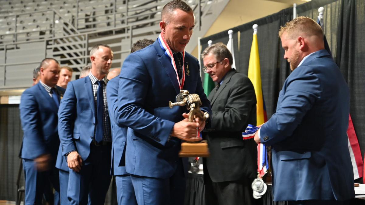 Awards ceremony at the 2022 International Mine Rescue Competition (IMRC 2022).  

Overall Champion: 
1st: USA - MSHA Mine Emergency Unit
2nd: TBD
3rd: TBD

#IMRC2022 #IMRB #MineRescue #MSHA #Mining
