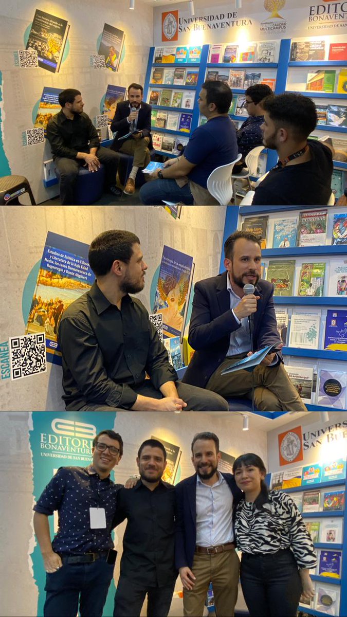 derechousb's tweet photo. Los profesores Manuel Gómez Restrepo @manuelj y Juan Guillermo Agón López @JuanGAgonLopez presentando el libro "La protección jurídica de niños, niñas y adolescentes en Colombia" @EditBonaventuri en la Fiesta del Libro y la Cultura @FiestaLibro https://t.co/SoliD8aX7k
