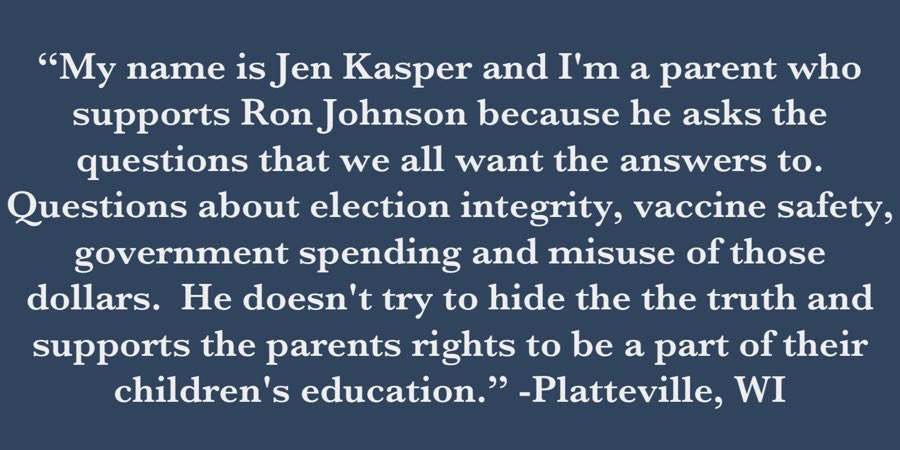 3rdForRon's tweet photo. #Parents in #SouthwestWI overwhelmingly support @RonJohnsonWI— #ParentsforRon @TeamRonJon #ParentsMatter https://t.co/yvBbLAKOvF