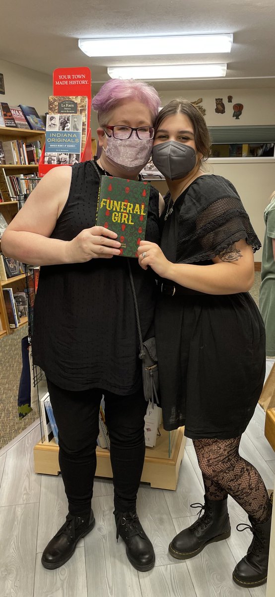 Thank you to @2ndFlightBooks and @SaundraMitchell and everyone who joined in person and virtually to celebrate the launch of Funeral Girl. My heart is so full 🖤