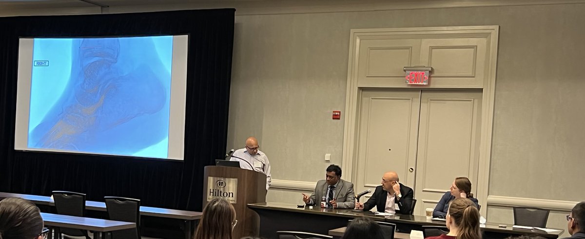 angiowoman's tweet photo. And we are off to a good start 1st session AM #AIR2022 - ⁦@saherssabri⁩ introduce the session on the “most important organ,-#thefeet” 😂  great discussion #DrGeogyVatakencherry #DrNoraTabori #DrShawnSarin #CLIFighters ⁦@AmputationSuck⁩ ⁦@ISETNews⁩ #SavingFeet https://t.co/ZiEEMaYg1P