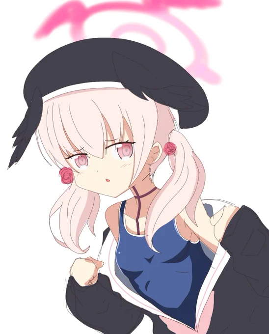 お題のコハルちゃん描いてみましたー(*`ω` *)ワンドロ難しいっす(;'д`)#ブルアカワンドロ部 #ブルアカ 