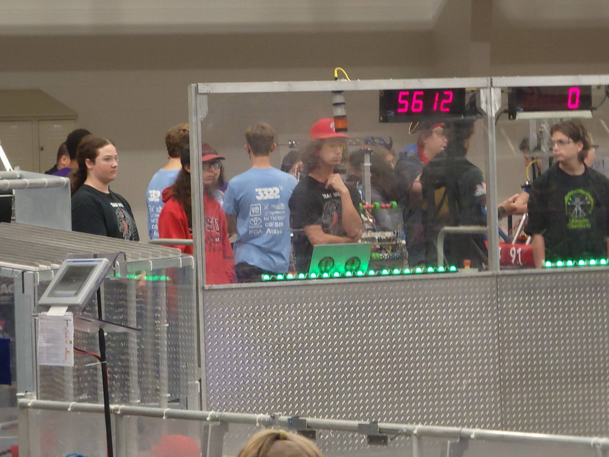 Getting ready for our first match of the day.  Go Robo-Raptors!!