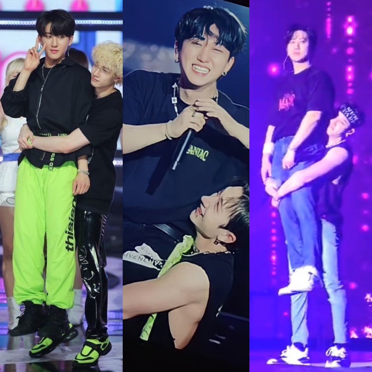 binchanb's tweet photo. because changbin is bang chan’s baby https://t.co/qZKD5HjQBD