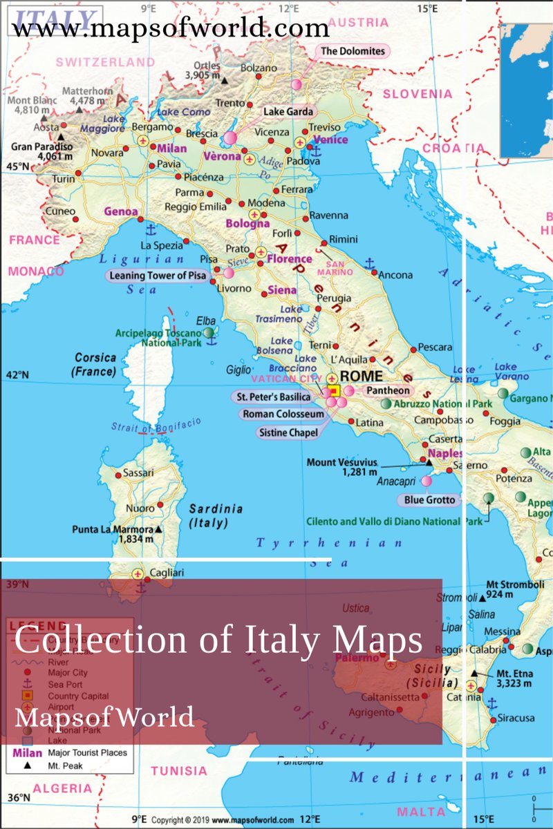 mapsofworld's tweet photo. #Italy #ItalyMaps #MapsofWorld - @mapsofworld
Italy is the peninsular country in south-Central Europe. Explore this Italy map to learn everything you want to know about this country.
https://t.co/brQh6Brtc9 https://t.co/hfU5mneDd1