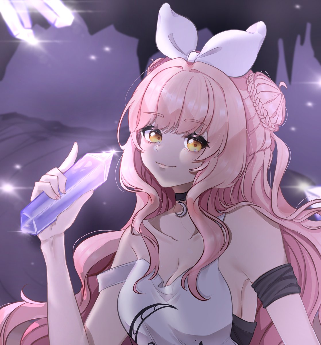 aaaand there is also the full version of the remade cave-picture! 💜

✨#Vtuber | #ENVtuber | #VtubersUprising ✨
